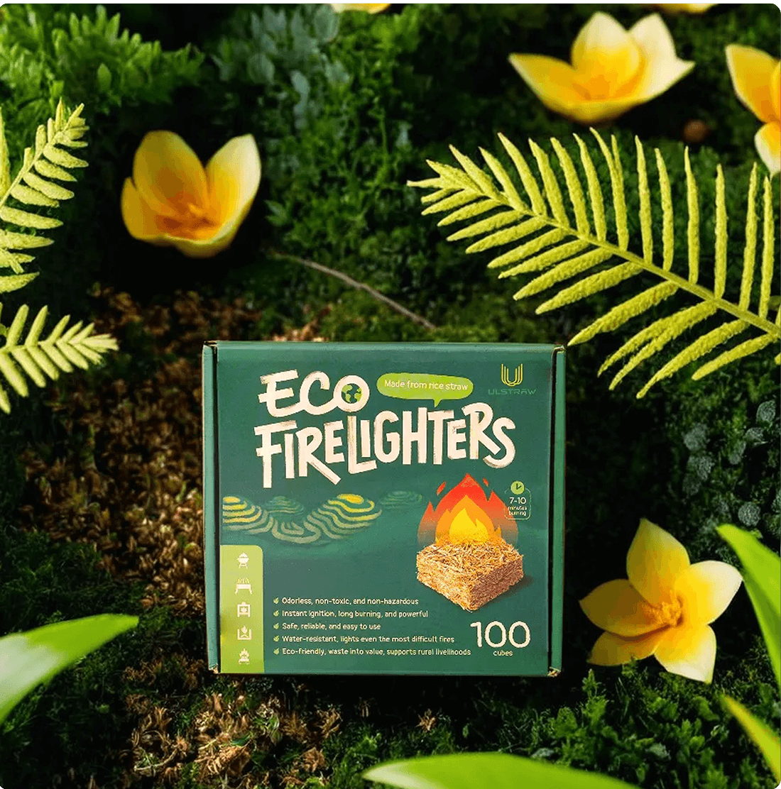 ULSTRAW-Eco-Fire-Starter-for-Indoor-Outdoor-Fires,-Fireplace,-Grill